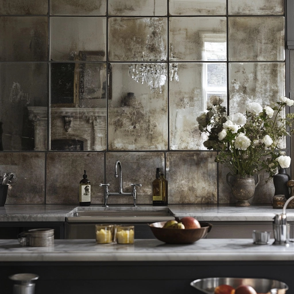 Antique Mirror tiles 35x35 (13.78”x13.78”)