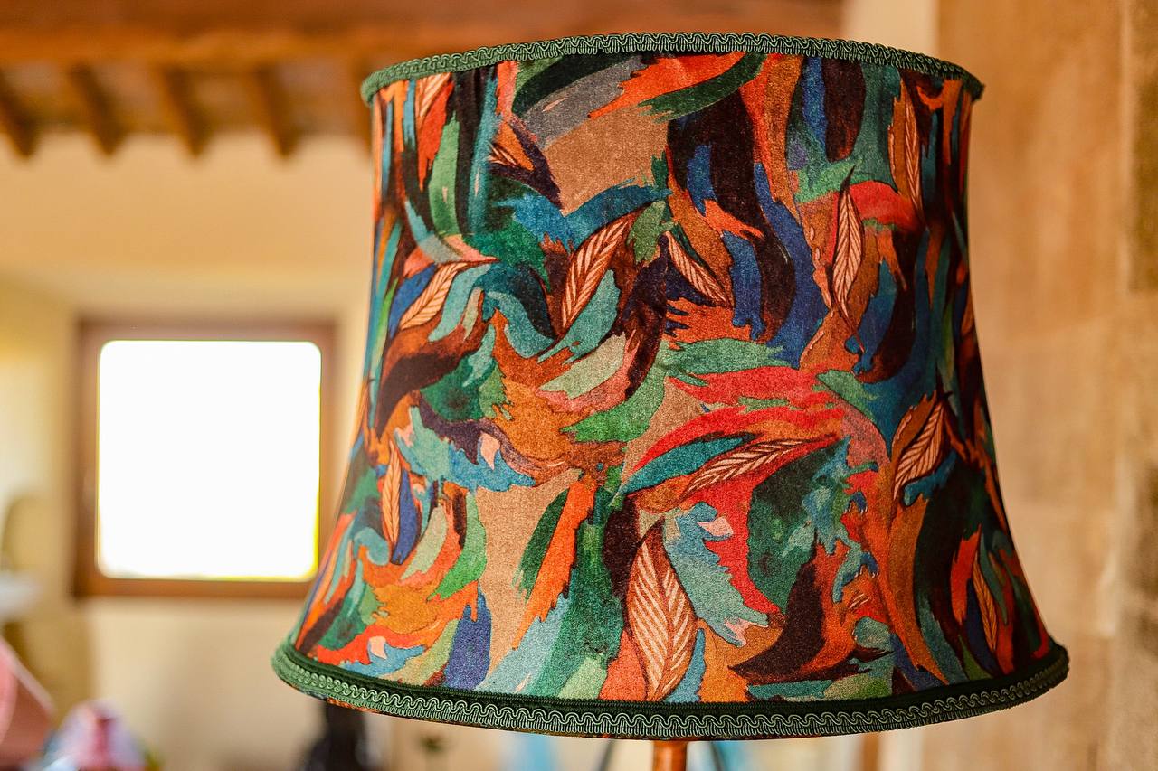 Large Velvet lampshade for floor lamp