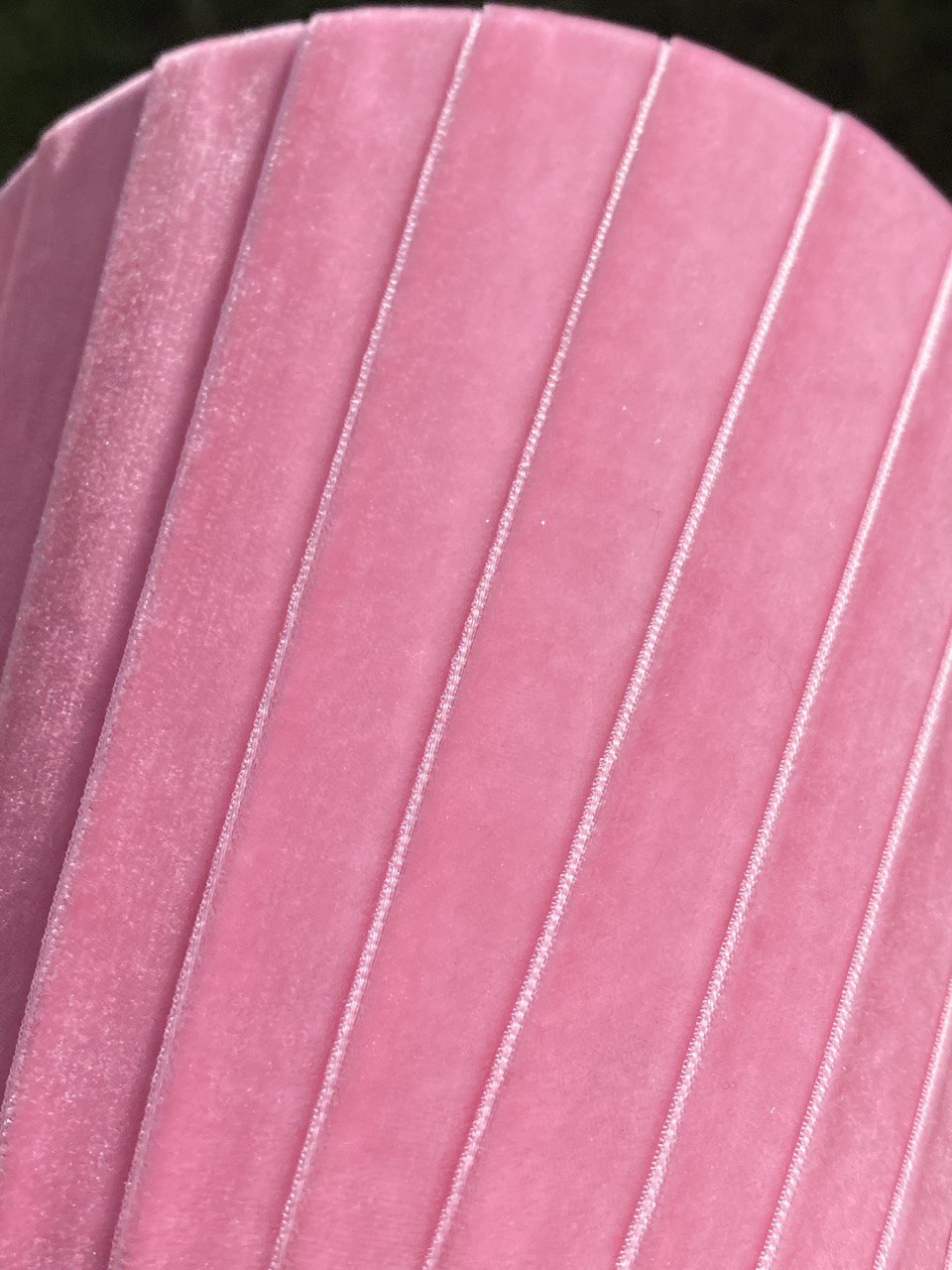 Pleated velvet lampshade