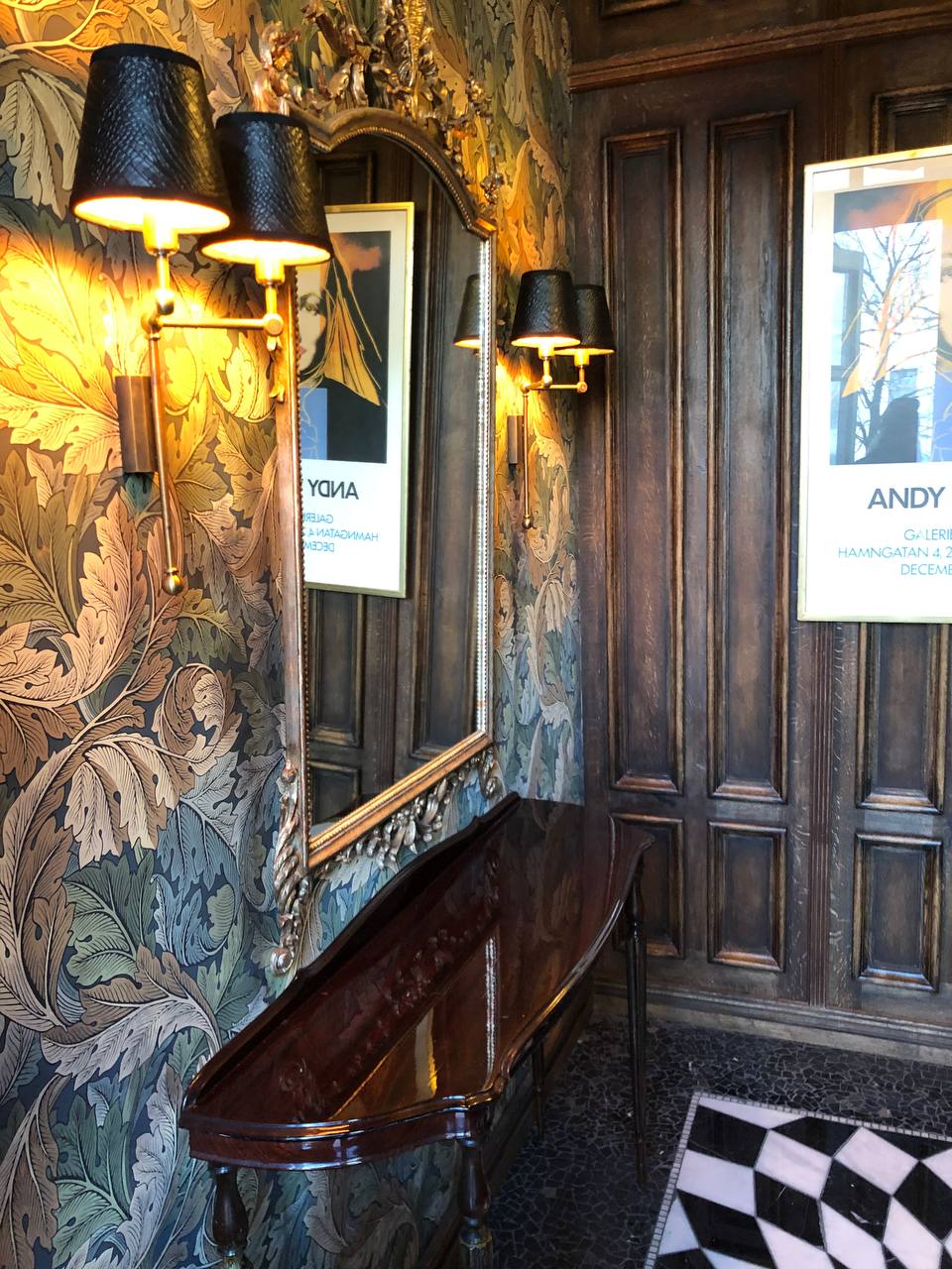 Black leather lampshade